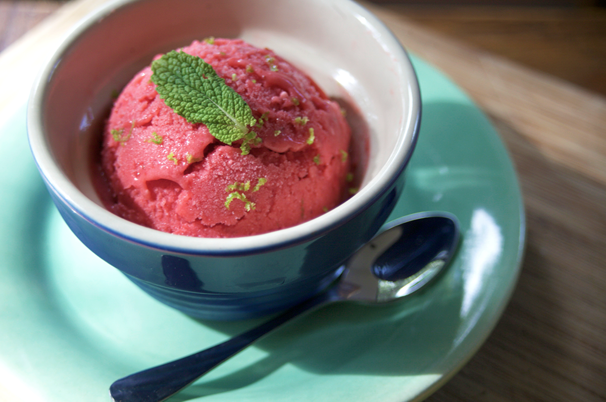 Strawberry Sorbet {Vegan} | Gold&amp;Thyme